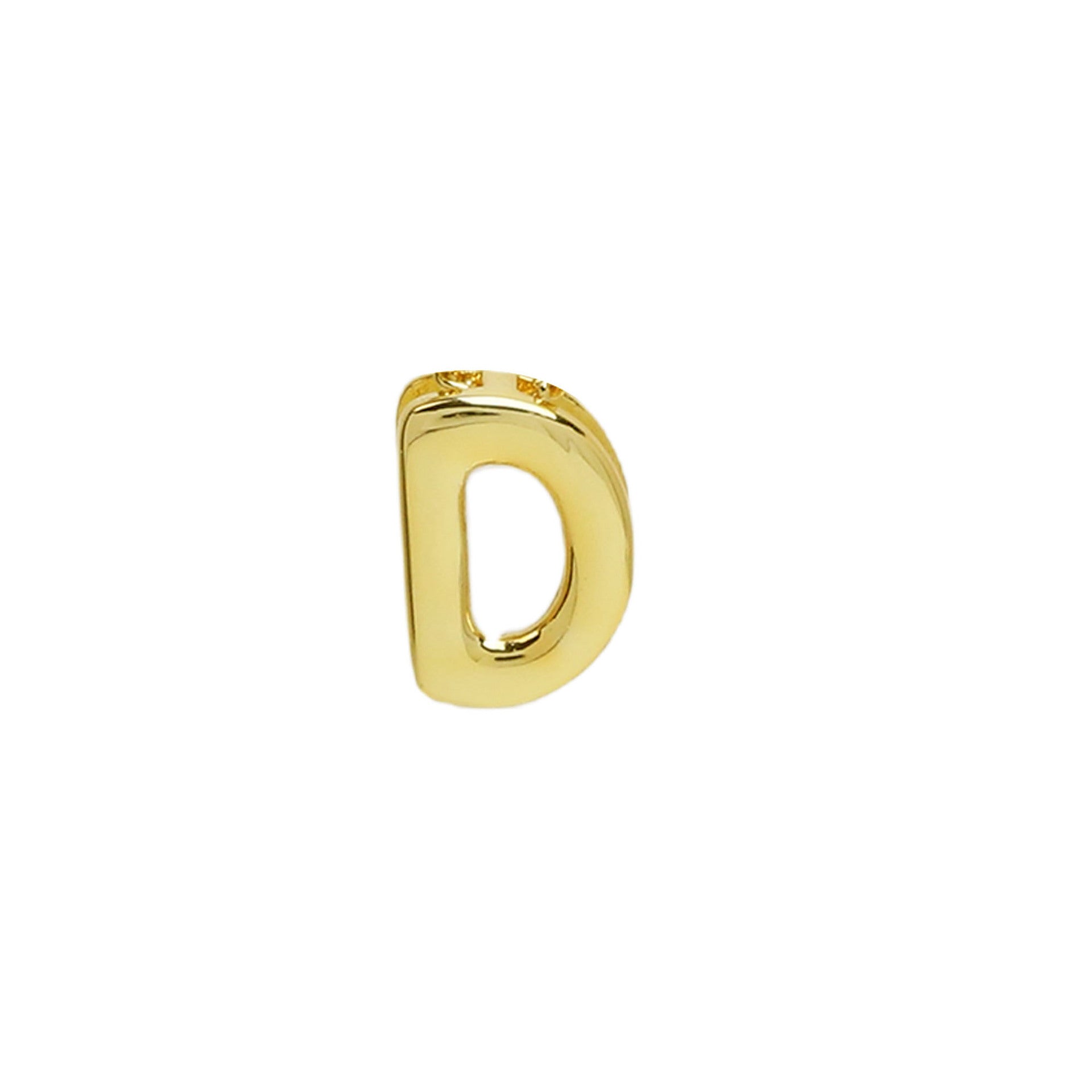 18k Brass Smooth Surface Bubble DIY Combination Name Bracelet Letter Accessories