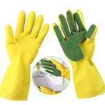1 Pair Creative Home Washing Cleaning Gloves Garden Kitchen Dish Sponge Fingers Rubber Household Cleaning Gloves for Dishwashing