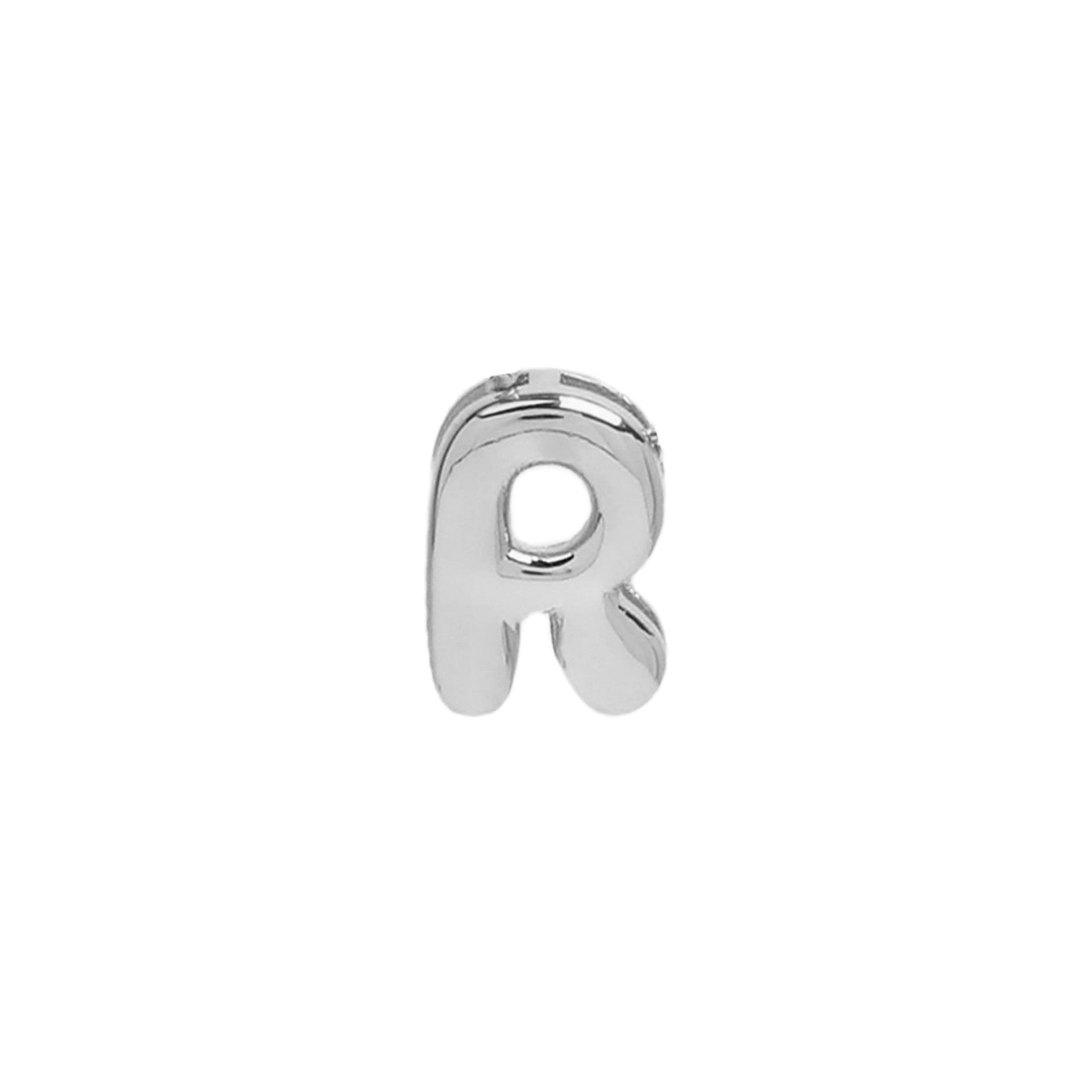 18k Brass Smooth Surface Bubble DIY Combination Name Bracelet Letter Accessories