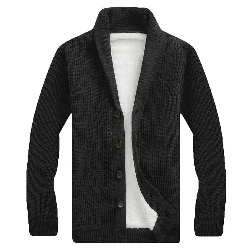 Autumn And Winter Sweater Knitwear Men's Cardigan Lapel