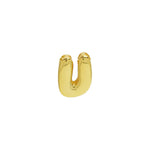 18k Brass Smooth Surface Bubble DIY Combination Name Bracelet Letter Accessories