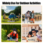 1Pc Outdoor Wide Brim Sun Hat With 2 Rechargeable Fans Solar Powered 3 Wind Speeds UPF50 Breathable Waterproof Nylon Mesh Outdoor Hat For Hiking Camping Hunting Fishing