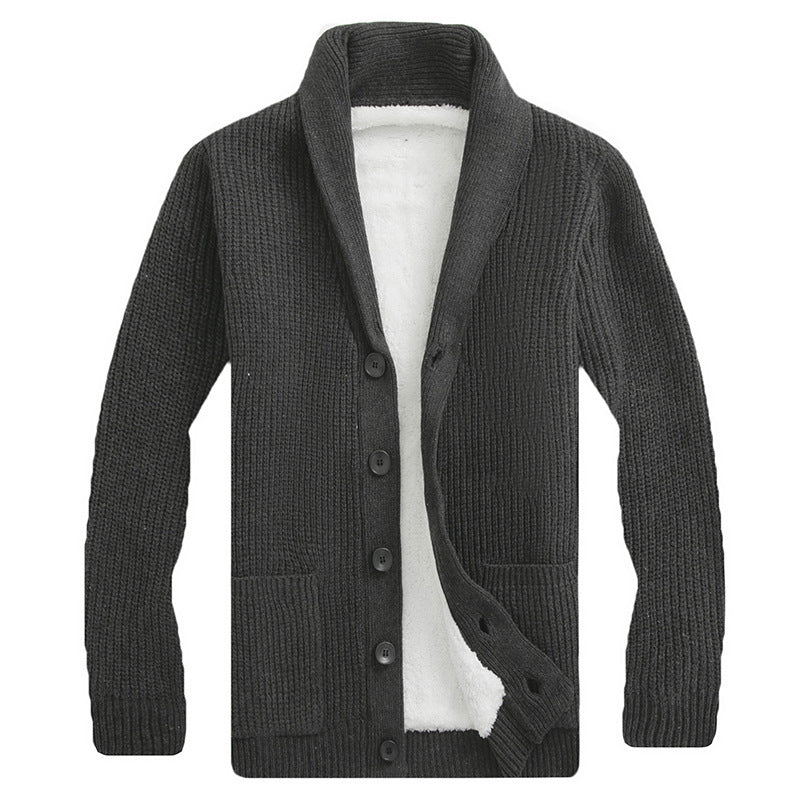 Autumn And Winter Sweater Knitwear Men's Cardigan Lapel
