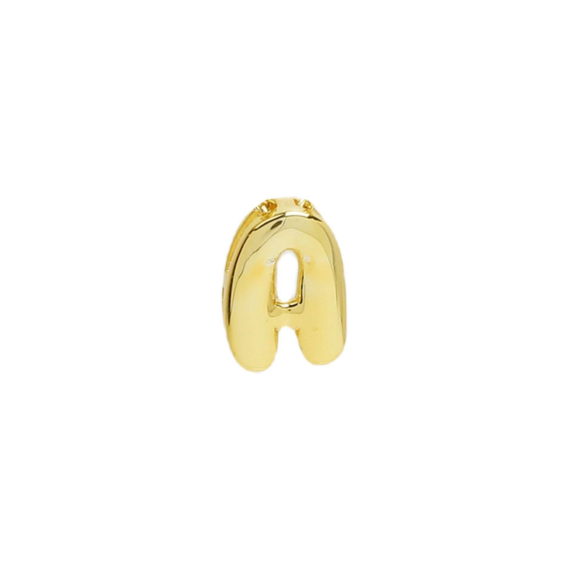 18k Brass Smooth Surface Bubble DIY Combination Name Bracelet Letter Accessories
