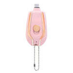 1500mAh Mini Power Emergency Pod Keychain Charger With Type-C Ultra-Compact Mini Battery Pack Fast Charging Backup Power Bank