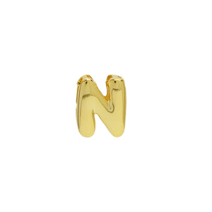 18k Brass Smooth Surface Bubble DIY Combination Name Bracelet Letter Accessories
