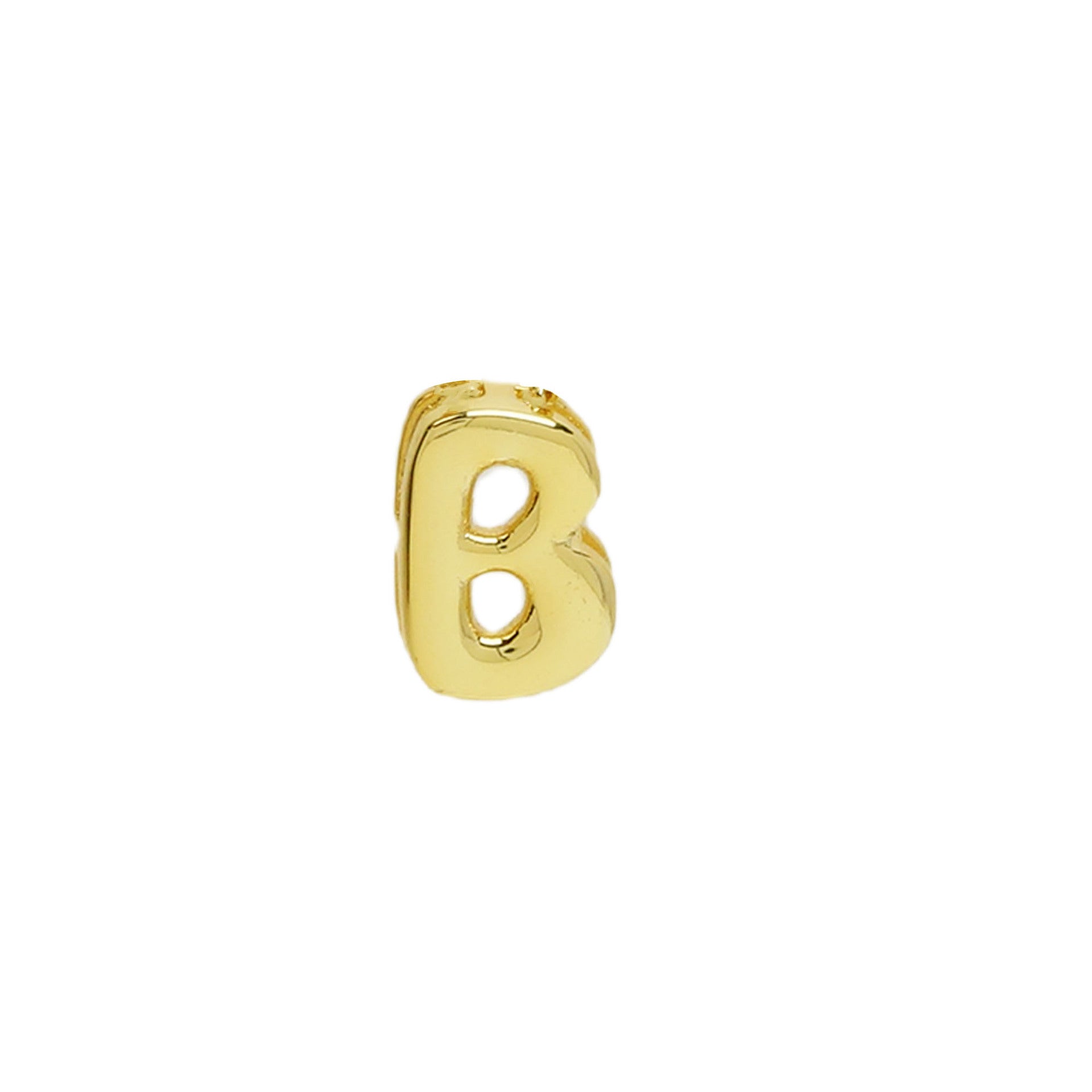 18k Brass Smooth Surface Bubble DIY Combination Name Bracelet Letter Accessories