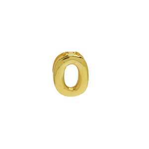 18k Brass Smooth Surface Bubble DIY Combination Name Bracelet Letter Accessories