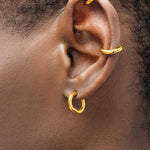 18K Gold Non-pierced Ear Clips For Men Hip-hop