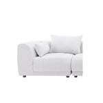 144  Sectional Couch Sofa With Ottoman,Soft Sofa Set With Ottoman For Home- Beige, Part Of Corner