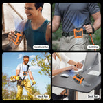 16, 000 Rpm 10000mAh Portable Waist Fan, Clip On Wearable Belt Personal Fan, Rechargeable Battery Powered, With 5 Speed Levels And A Flashlight, Suitable For Outdoor Camping And Traveling Orange