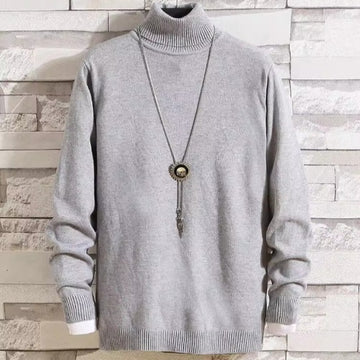 Fleece-lined Thick Soft Warm One Mock Neck Sweater