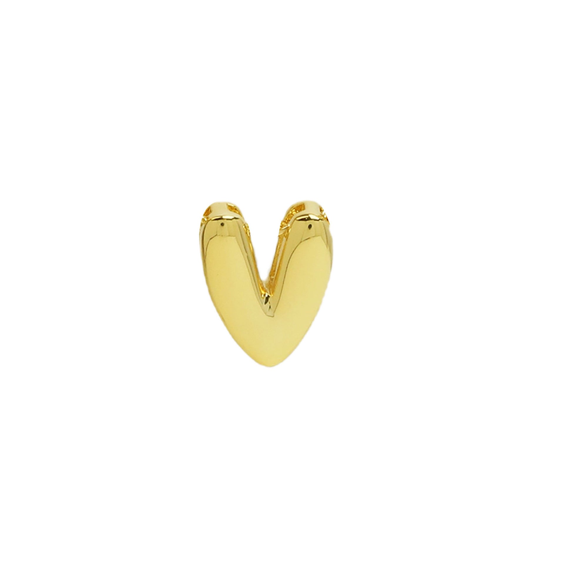 18k Brass Smooth Surface Bubble DIY Combination Name Bracelet Letter Accessories